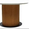Стол MESA D120 цвет БЕЛЫЙ МРАМОР M326 / Каркас OAK, DISAUR заказать в интернет магазине по цене 68 300 руб. в Самаре